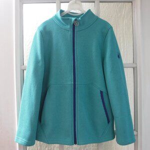 Syder Caribbean Teal Color Full Zip Long Sleeve Jacket
